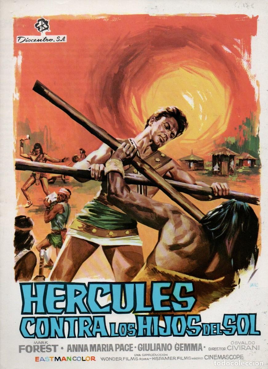 Cinema: GUIA DOBLE, HERCULES CONTRA LOS HIJOS DEL SOL. MARK FOREST, ANNA MARIA PACE... JANO 1965