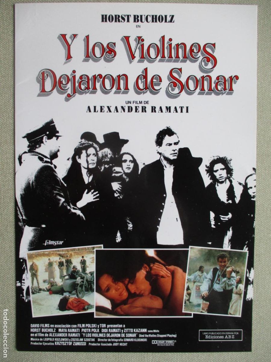Cine: Y LOS VIOLINES DEJARON DE SONAR. GUIA ORIGINAL ESTRENO. PEDIDO MINIMO EN GUIAS 10 EUROS.