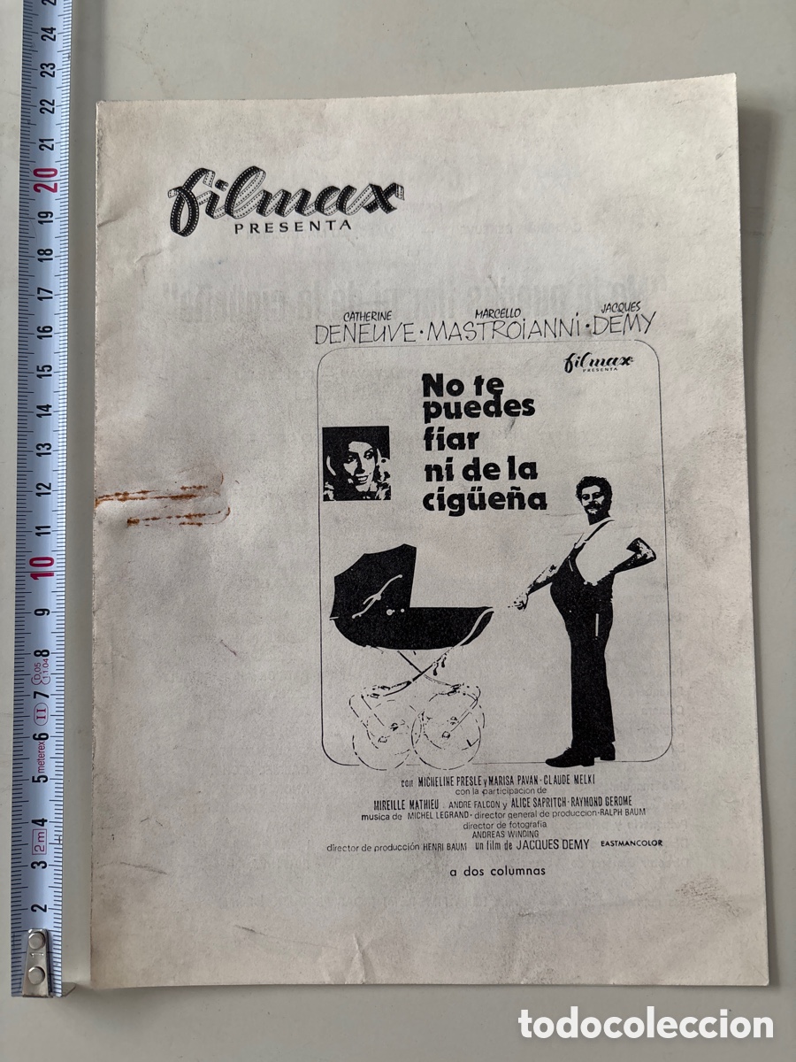 Cine: NO TE PUEDES FIAR NI DE LA CIG&Uuml;E&Ntilde;A. CATHERINE DENEUVE, MARCELLO MASTROIANNI, JACQUES DEMY. DIREC. RA