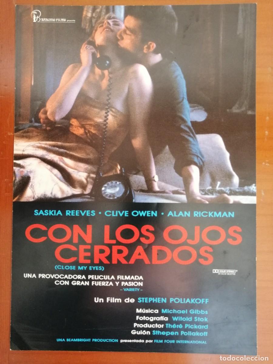 Cine: G1749 CON LOS OJOS CERRADOS (CLOSE MY EYES)-SENCILLO