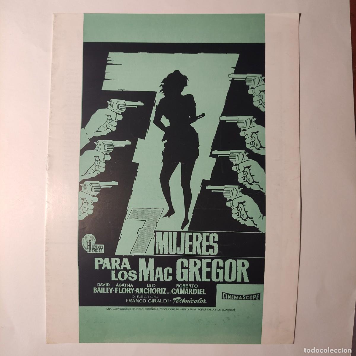Cine: GUIA DE CINE - 7 MUJERES PARA LOS MCGREGOR 1966 - DAVID BAILEY - 8 PAGINAS - L3