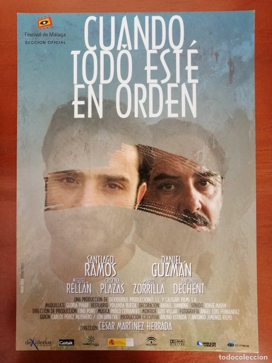 Cinema: G1997 CUANDO TODO ESTE EN ORDEN-SENCILLO