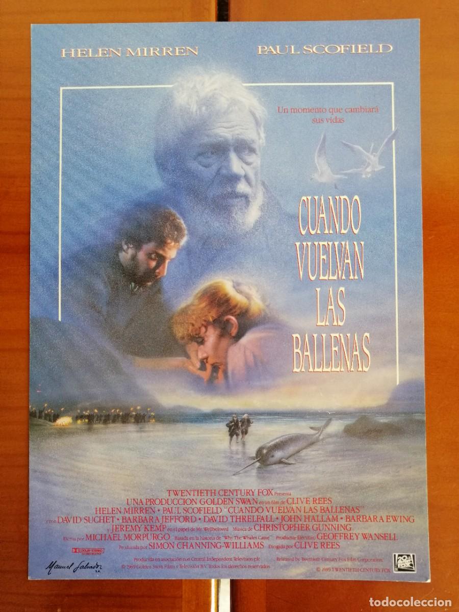 Cin&eacute;ma: G2000 CUANDO VUELVAN LAS BALLENAS-SENCILLO