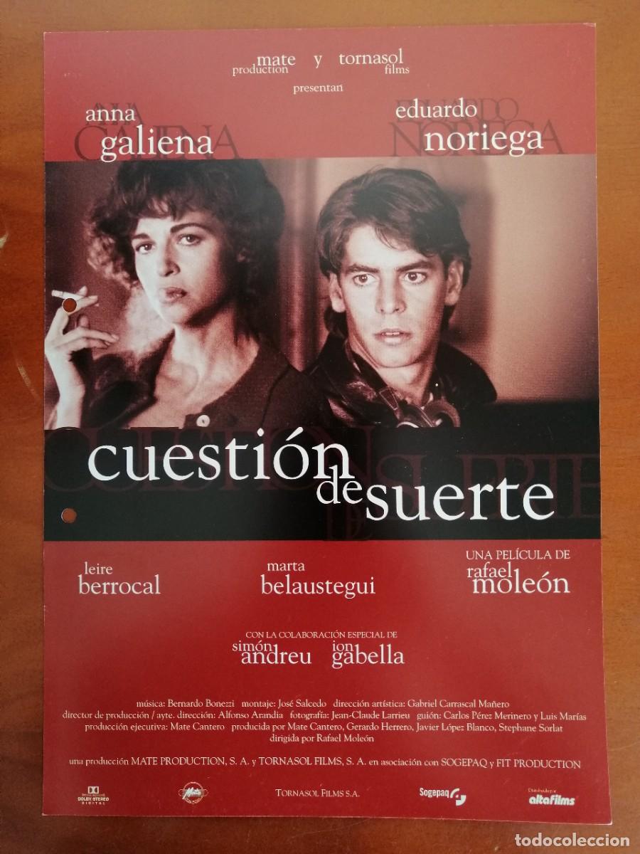 Cin&eacute;ma: G2043 CUESTION DE SUERTE-SENCILLO