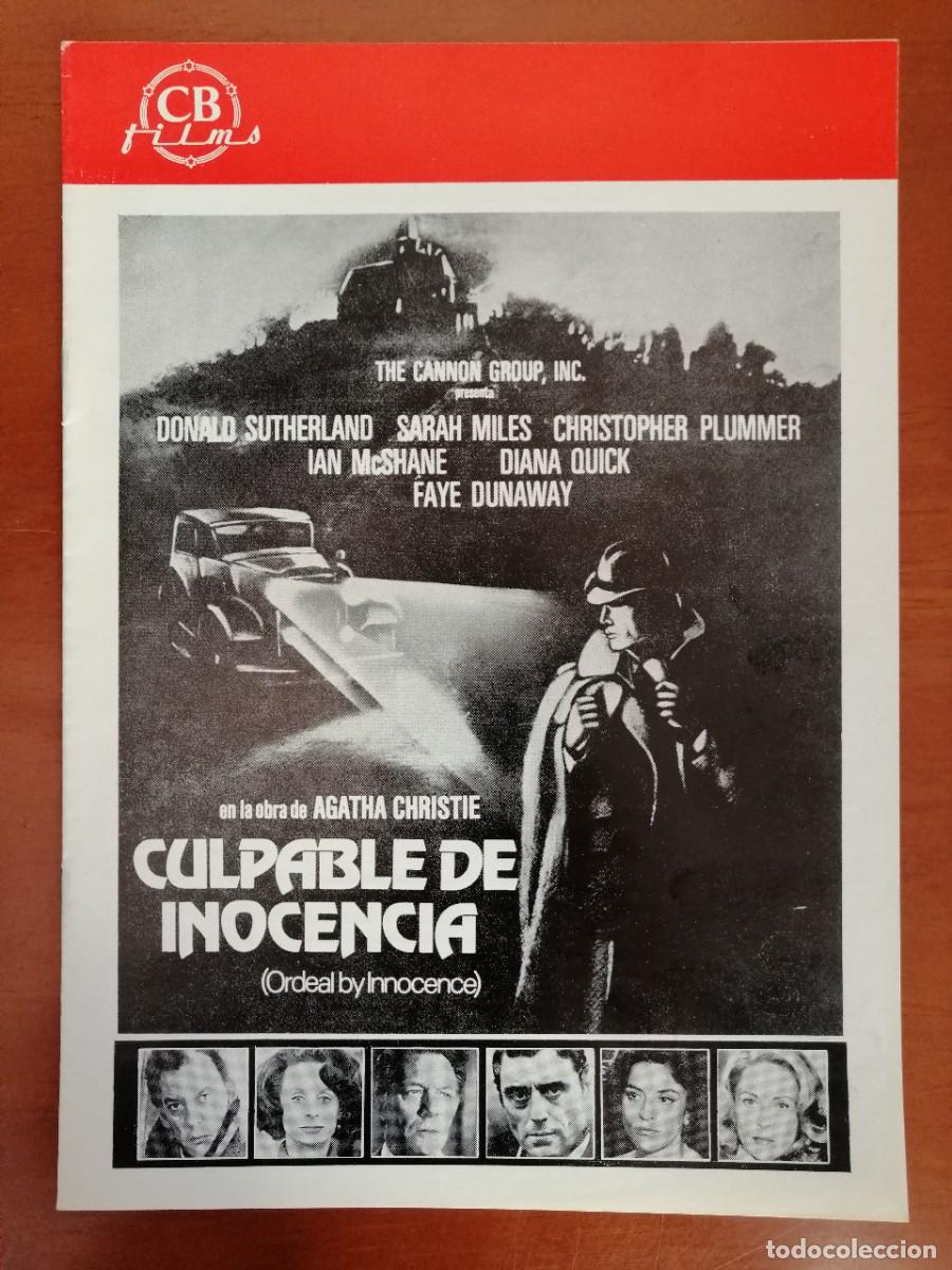 Cinema: G2052 CULPABLE DE INOCENCIA (ORDEAL BY INNOCENCE)-LIBRO 8 PAGINAS