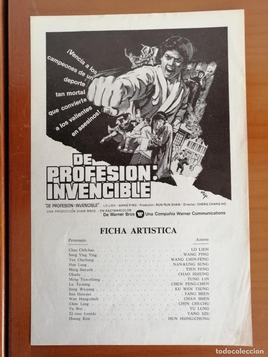 Cinema: G2152 DE PROFESION: INVENCIBLE-SENCILLO