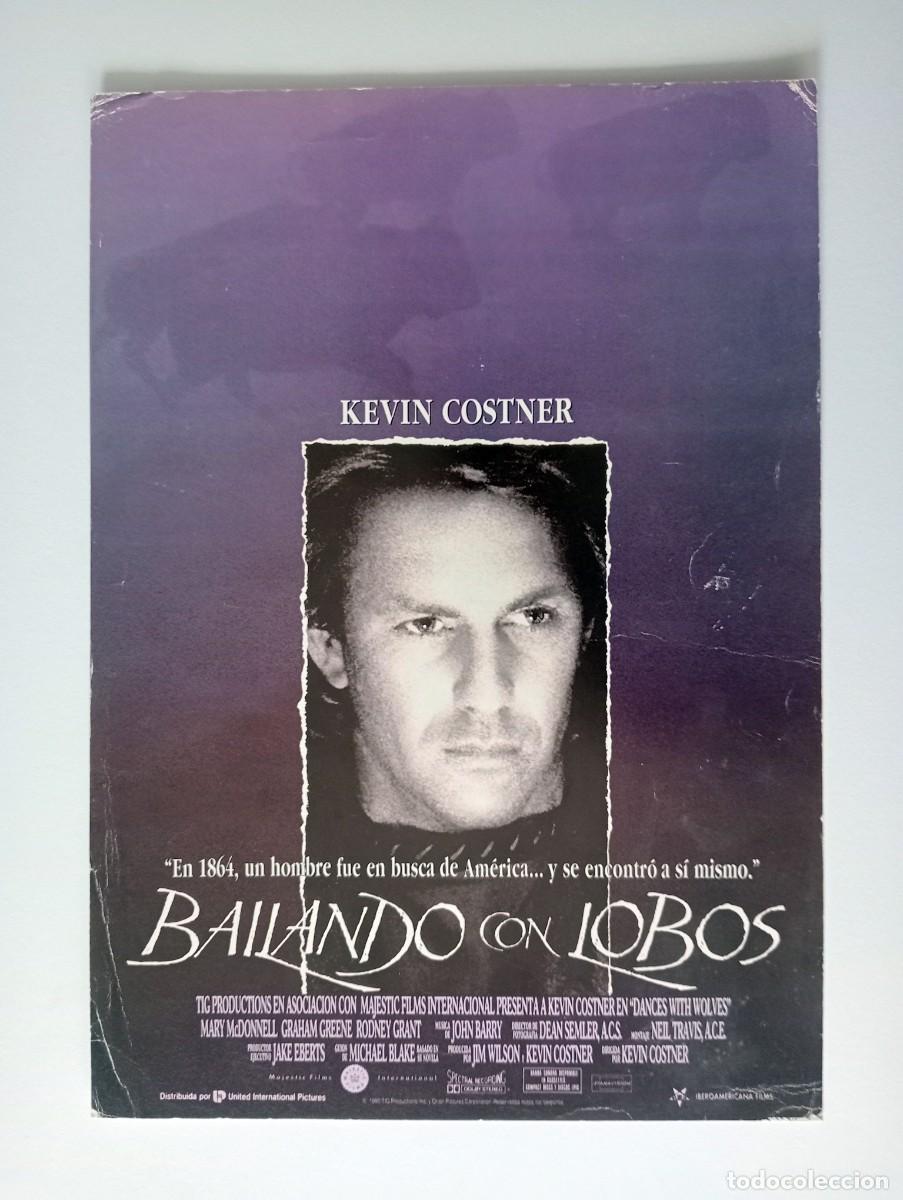 Cine: GUIA PUBLICITARIA CINE PELICULA BAILANDO CON LOBOS (KEVIN KOSTNER)