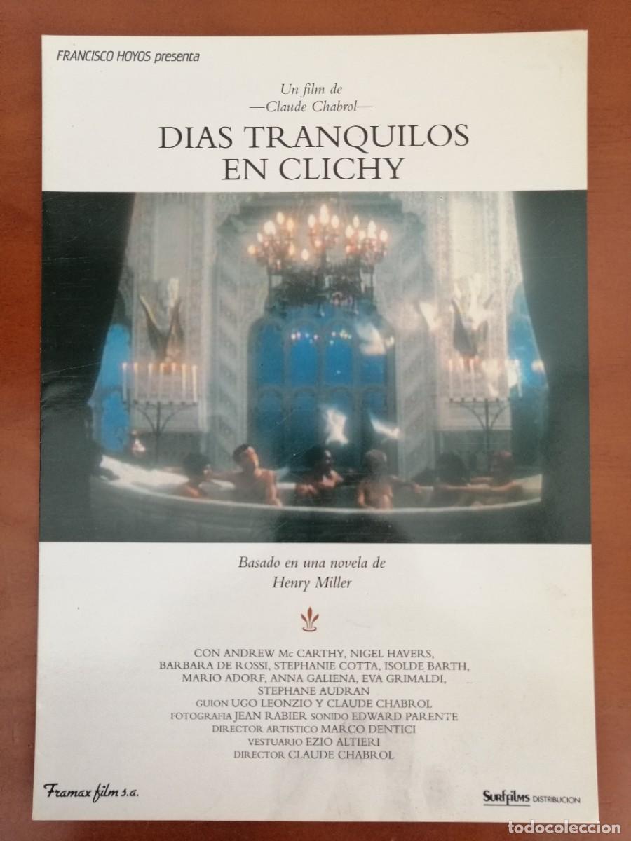 Cine: G2335 DIAS TRANQUILOS EN CLICHY-DOBLE