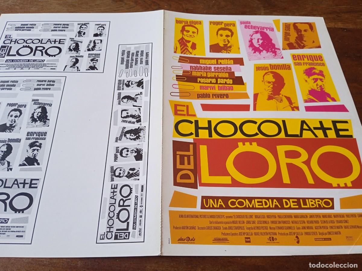 Cine: El chocolate del loro - Roger Pera, Paula Echevarria, Jorge Sanz - Guia original Columbia 2004