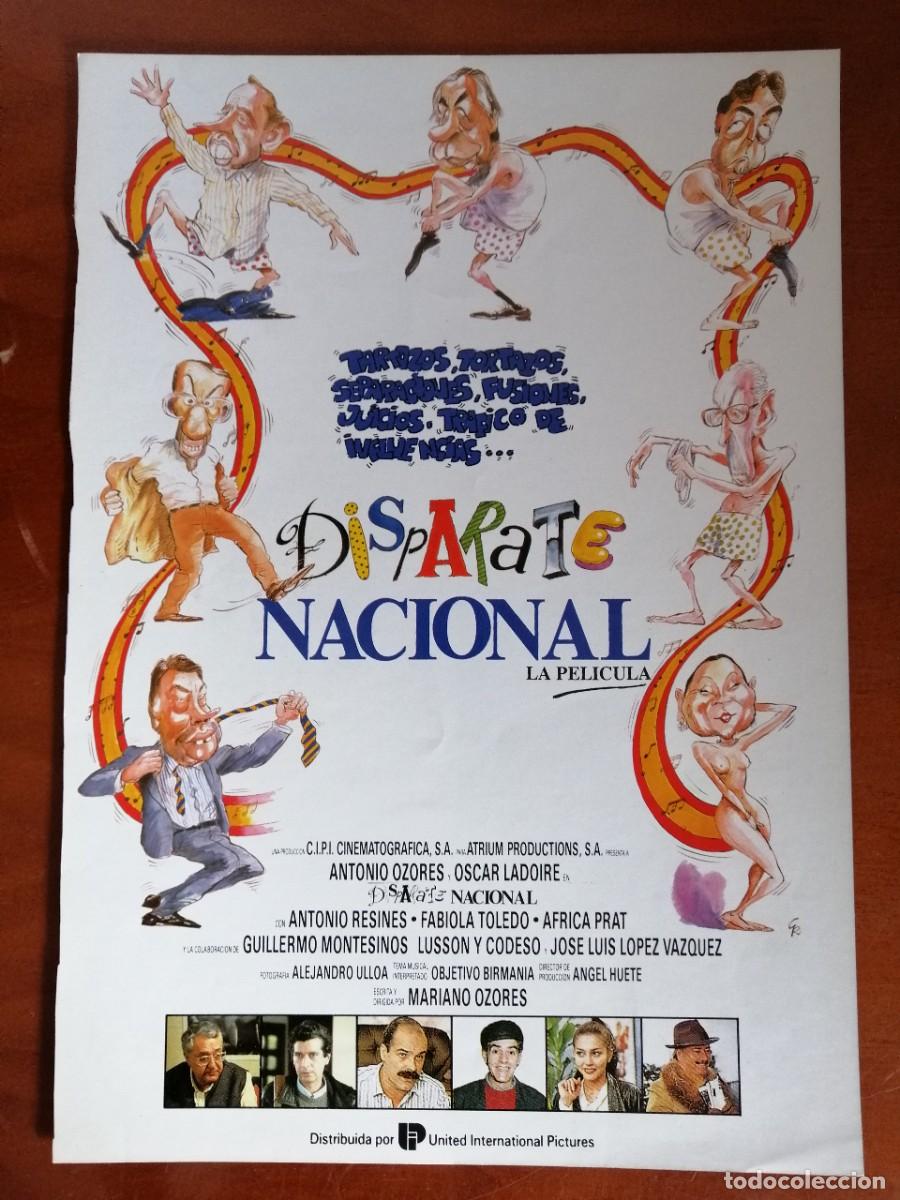 Cine: G2377 DISPARATE NACIONAL-SENCILLO-(ES DOBLE, FALTA UNA HOJA)