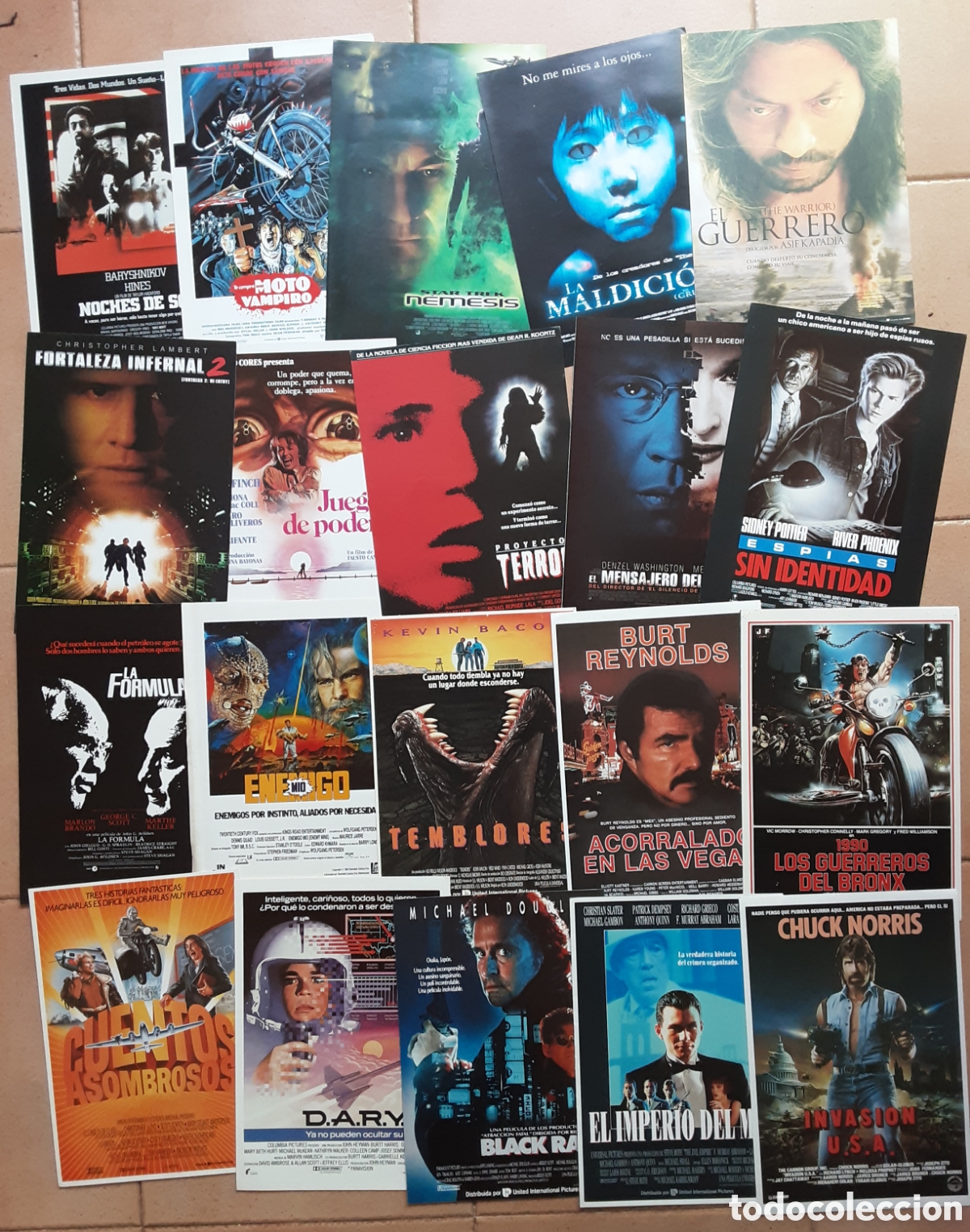 Cine: Lote de 40 gu&iacute;as de cine: suspense, terror y acci&oacute;n