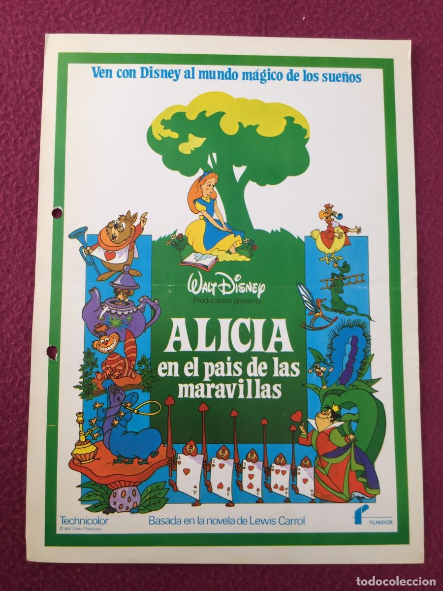 Cinema: Alicia en el pais de las maravillas - Animacion - Disney - Guia original Filmayer 1981