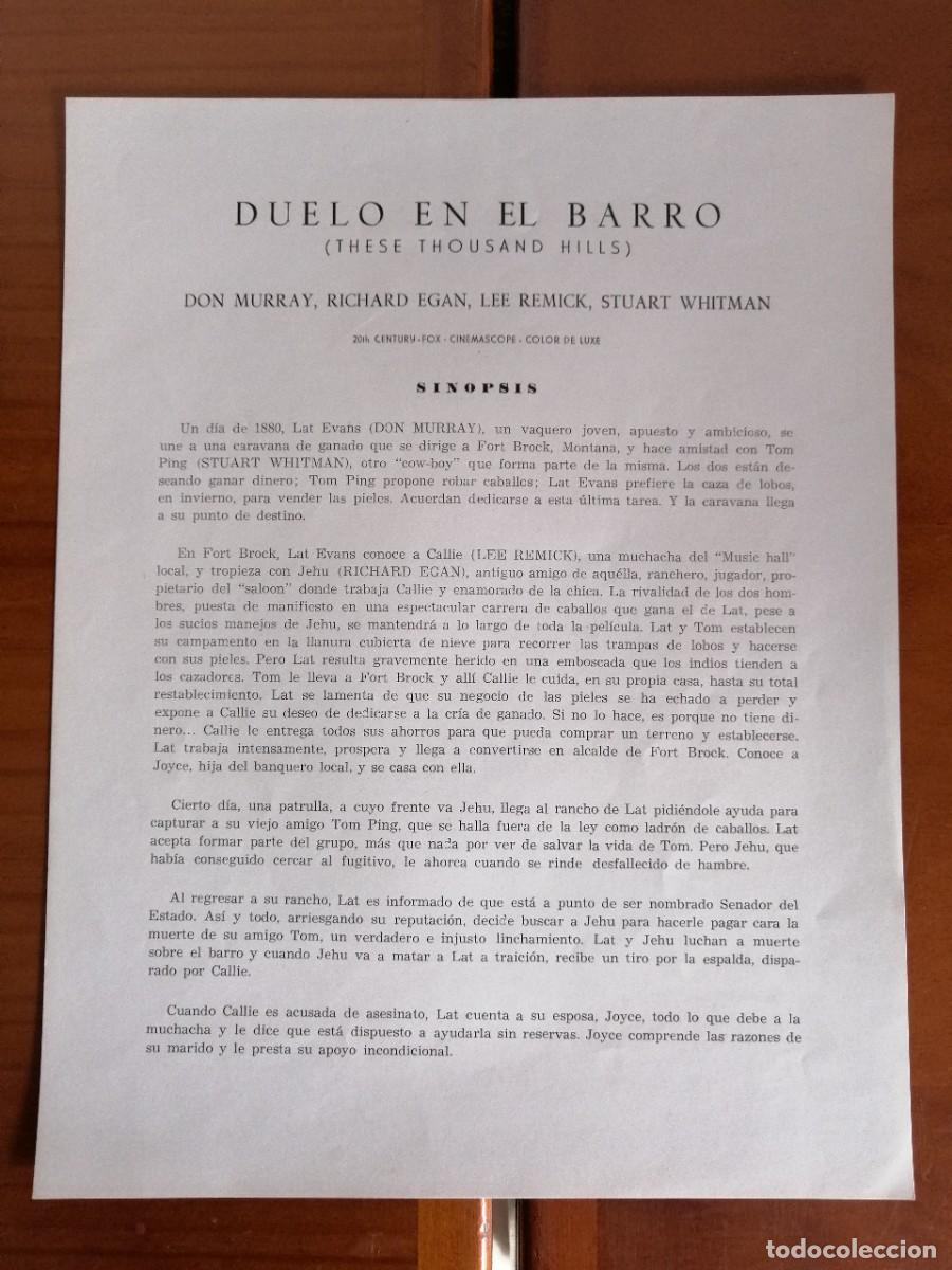 Cine: G2540 DUELO EN EL BARRO-SENCILLO