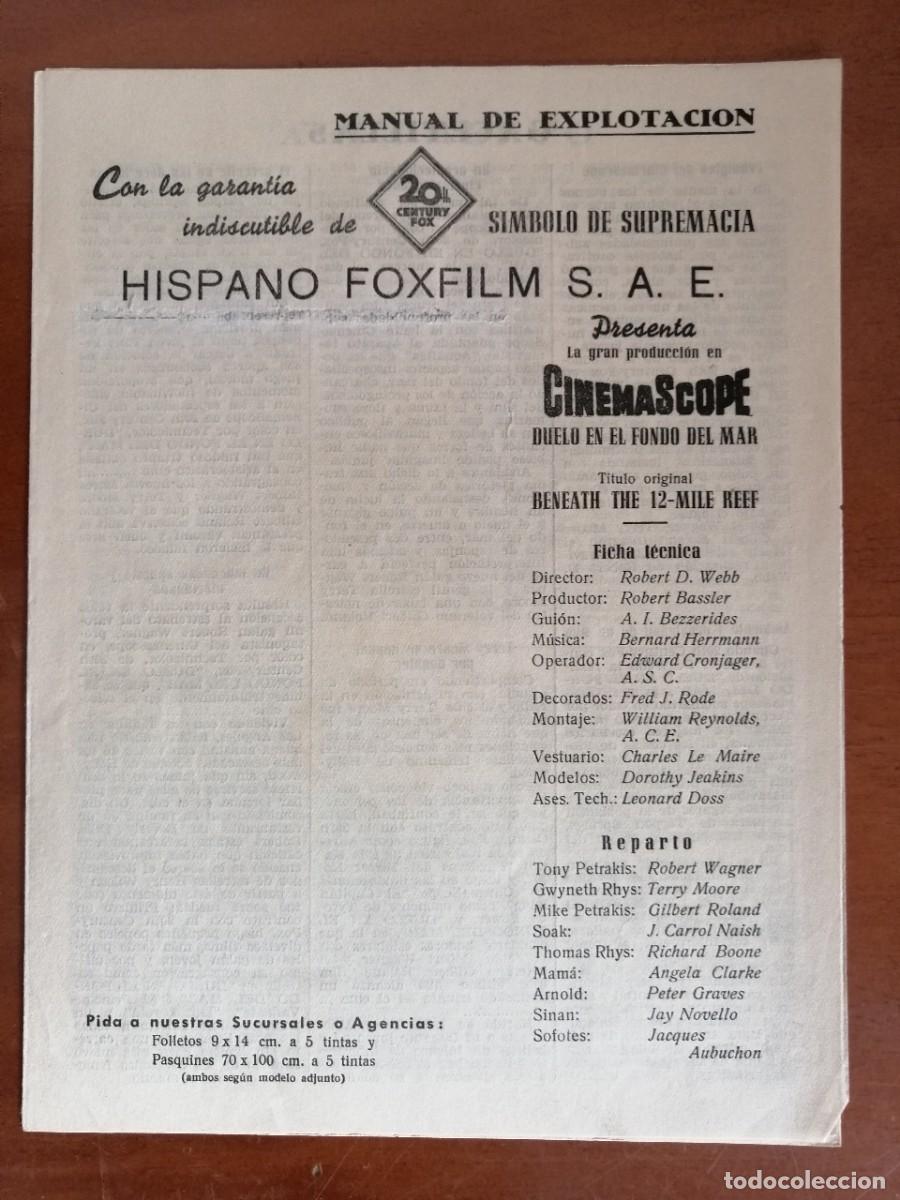 Cine: G2541 DUELO EN EL FONDO DEL MAR-LIBRO 6 PAGINAS