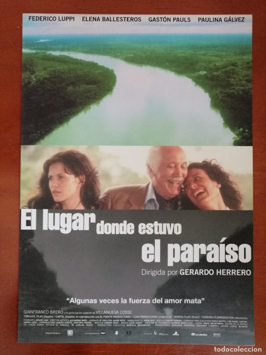 Cinema: G3423 EL LUGAR DONDE ESTUVO EL PARAISO-DOBLE