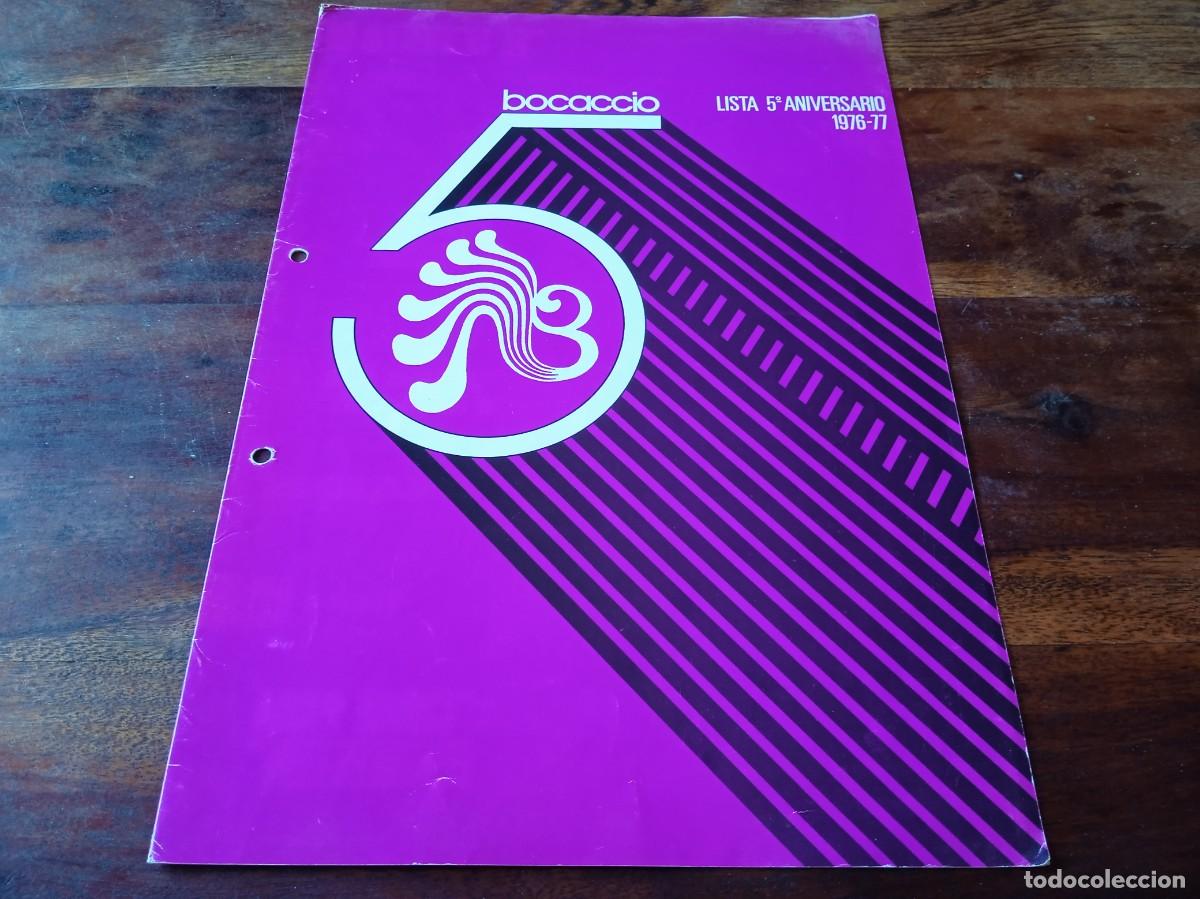 Cinema: Lista de Material Bocaccio lista 5&ordm; aniversario 1976-77 - Lista original Bocaccio 1976