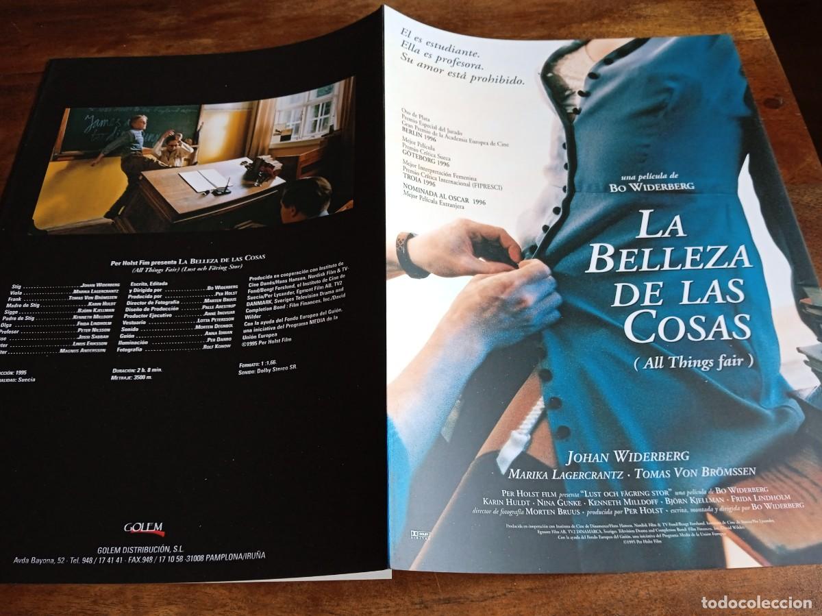 Kino: La Belleza de las cosas - Johan Widerberg, Marika Lagercrantz - Guia original Golem 1995
