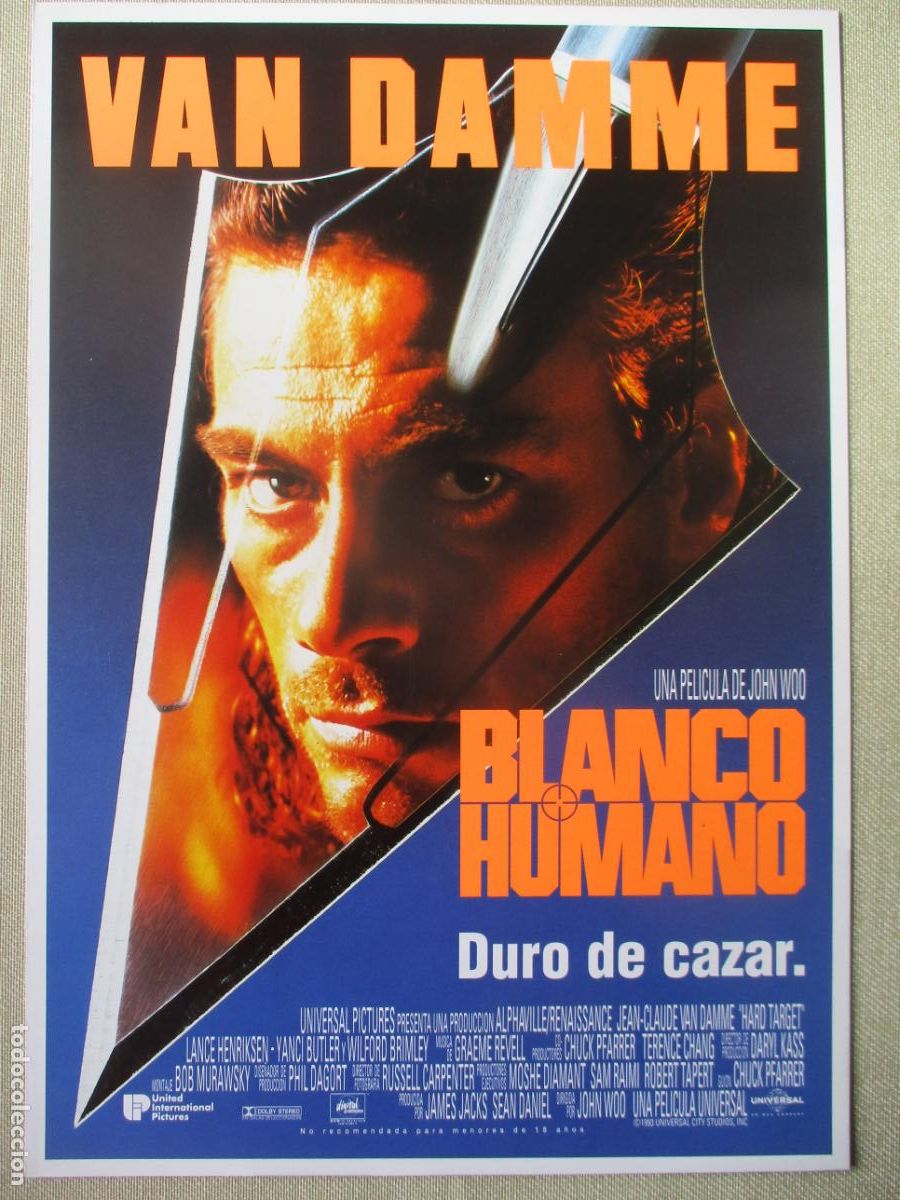 Kino: BLANCO HUMANO. GUIA ORIGINAL ESTRENO. PEDIDO MINIMO EN GUIAS 10 EUROS.