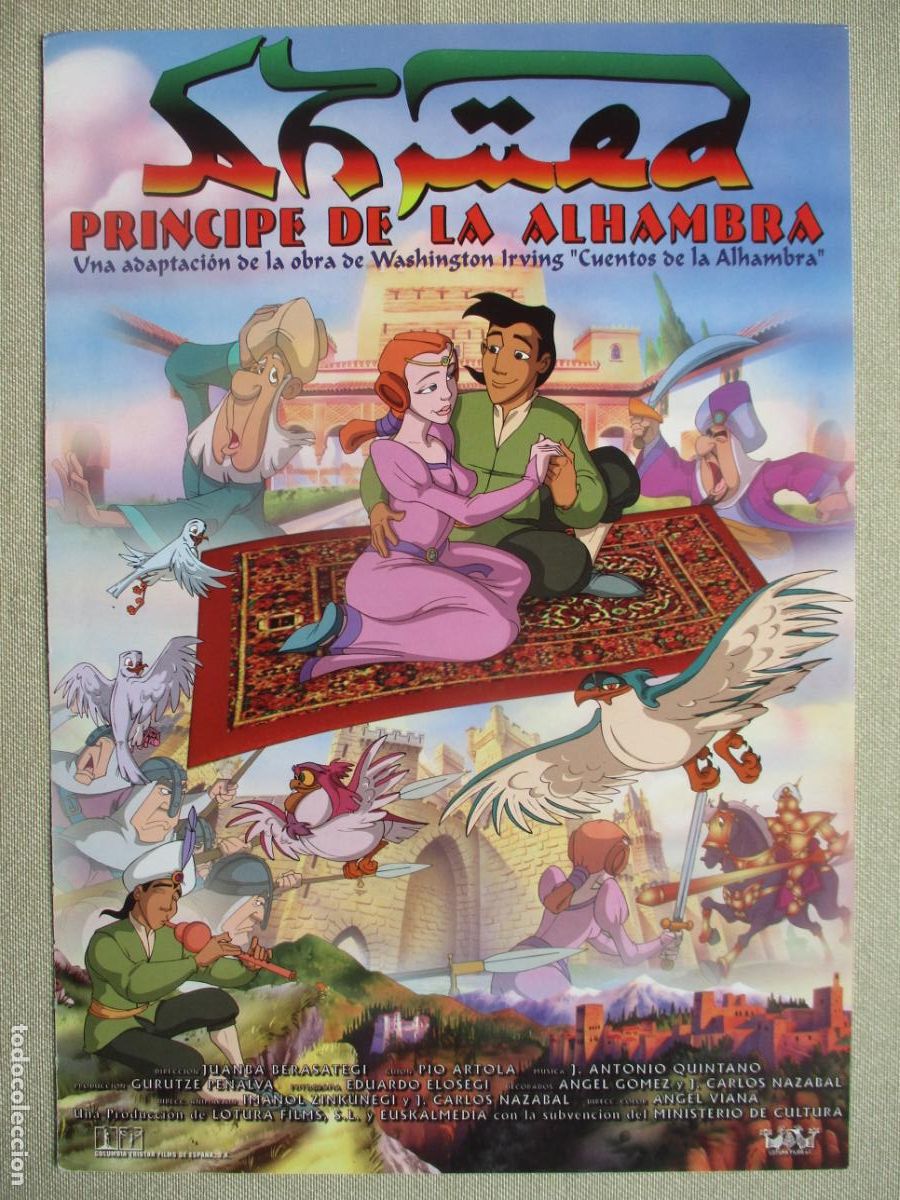 Cine: AHMED PRINCIPE DE LA ALHAMBRA. GUIA ORIGINAL ESTRENO. PEDIDO MINIMO EN GUIAS 10 EUROS.