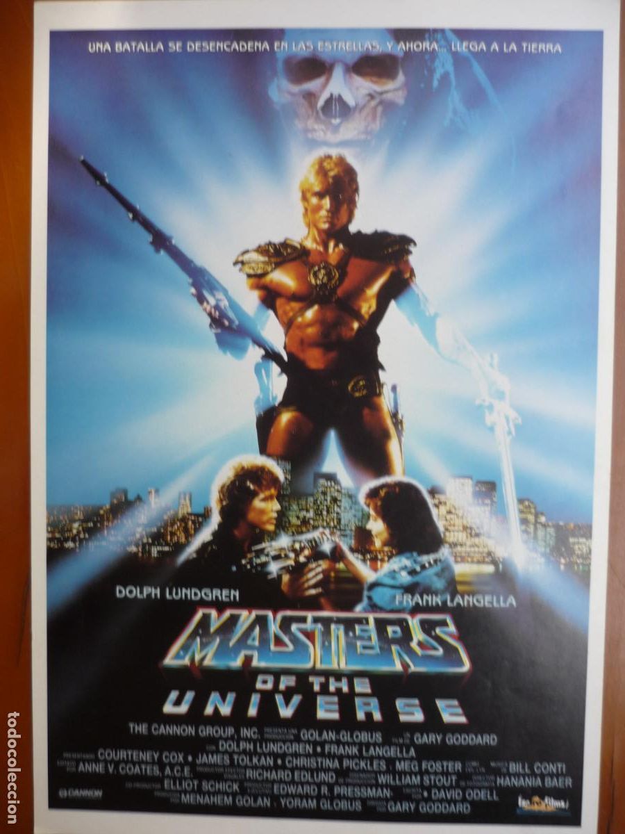 Cine: masters del universo - guia publicitaria original - dolph lundren he-man - izaro films