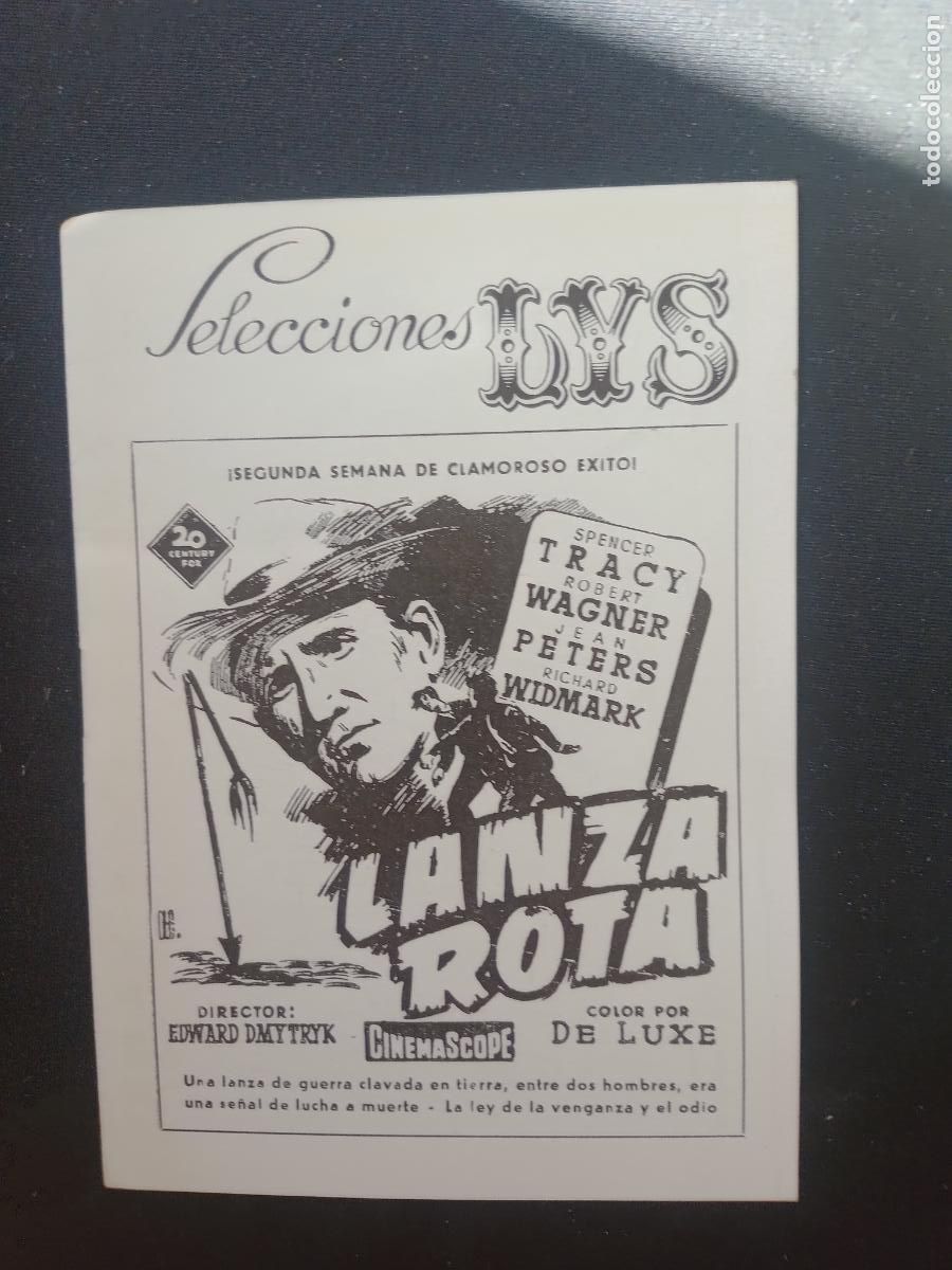 Cin&eacute;ma: LANZA ROTA, 1955. CARTELERA SEMANAL VALENCIA CINEMA SELECCIONES LYS A&Ntilde;OS 50