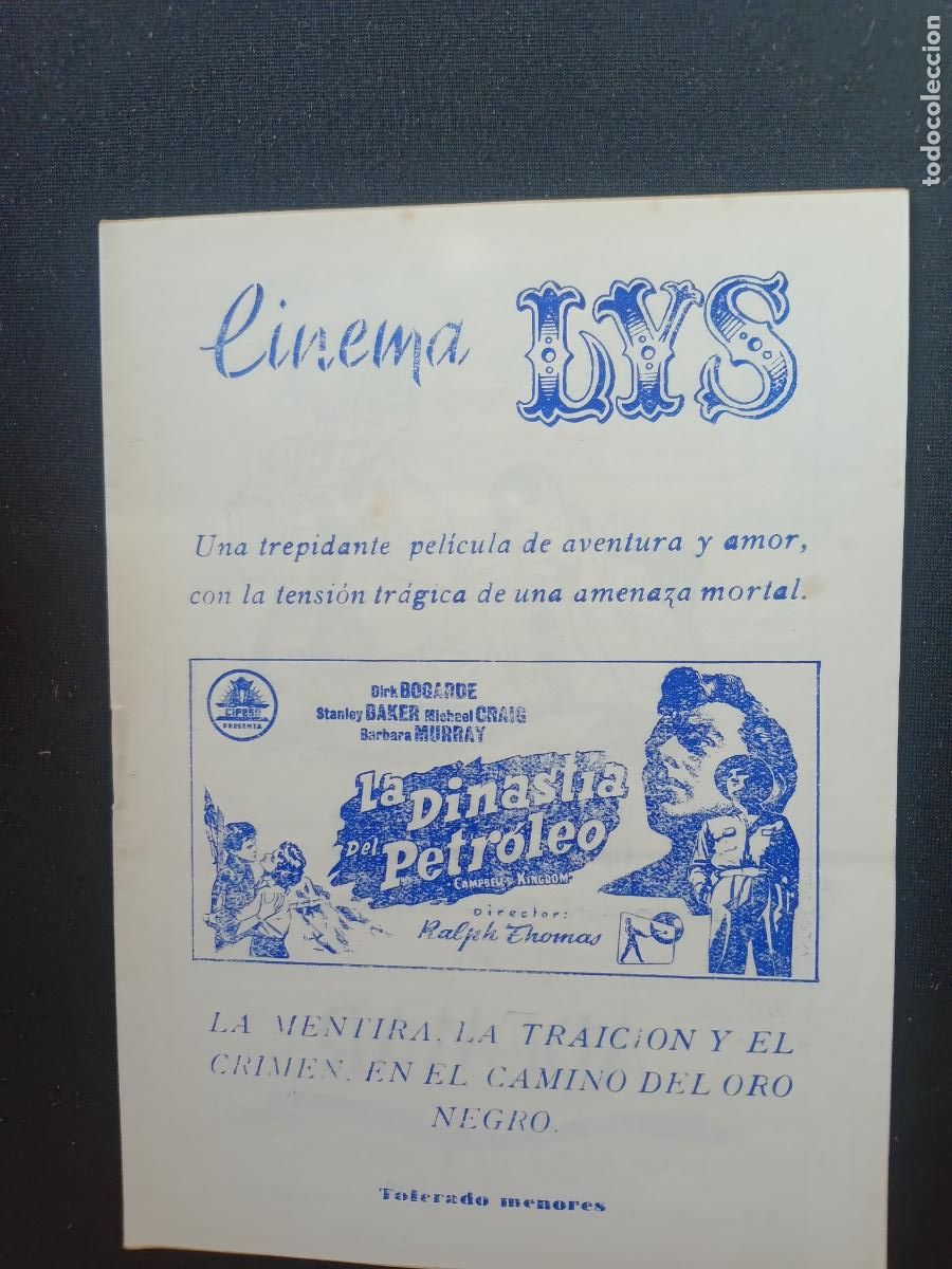 Kino: LA DINASTIA DEL PETROLEO. CARTELERA SEMANAL VALENCIA CINEMA SELECCIONES LYS A&Ntilde;OS 50
