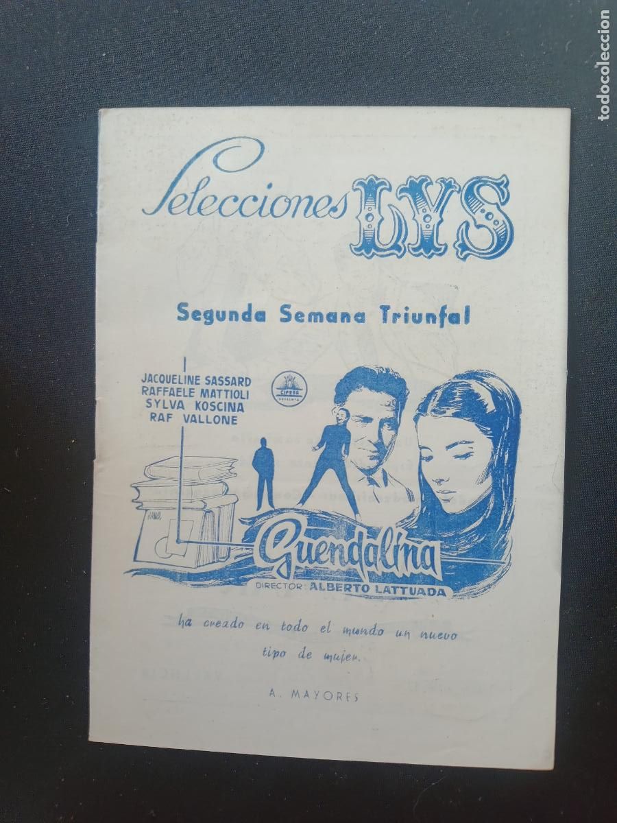 Cin&eacute;ma: GUENDALINA. CARTELERA SEMANAL VALENCIA CINEMA SELECCIONES LYS A&Ntilde;OS 50