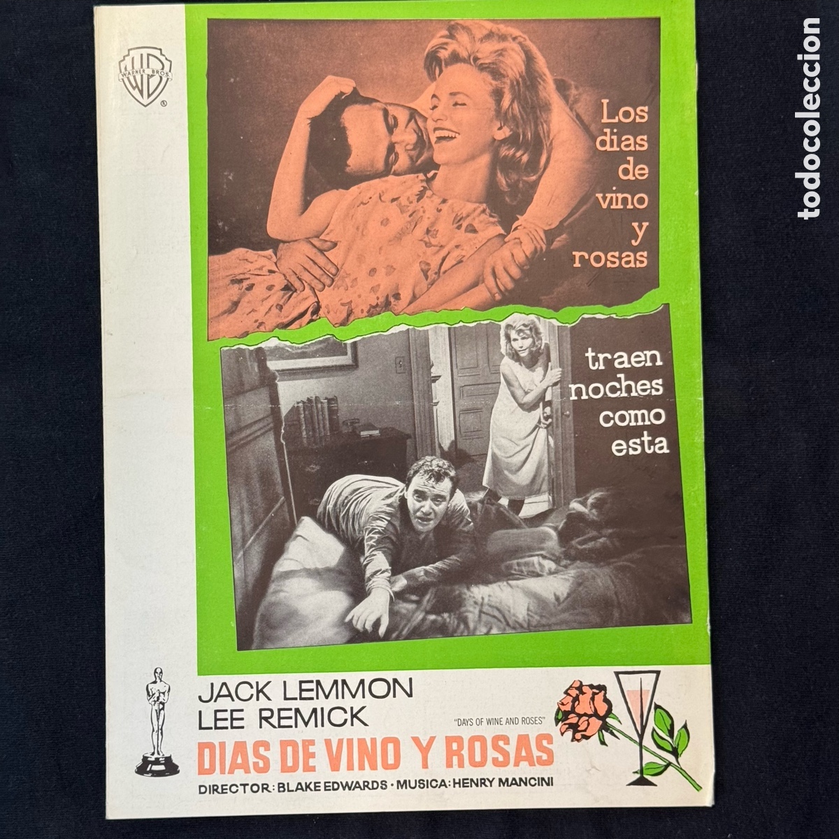 Cine: GUIA PUBLICITARIA DIAS DE VINO Y ROSAS PUBLICIDAD PELICULA CARTEL POSTER FOLLETO