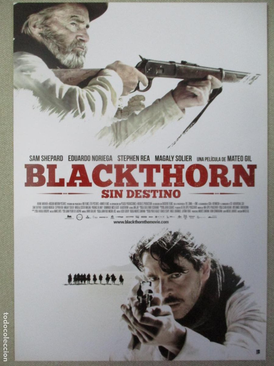 Cine: BLACKTHORN. SIN DESTINO. GUIA ORIGINAL ESTRENO. PEDIDO MINIMO EN GUIAS 10 EUROS.