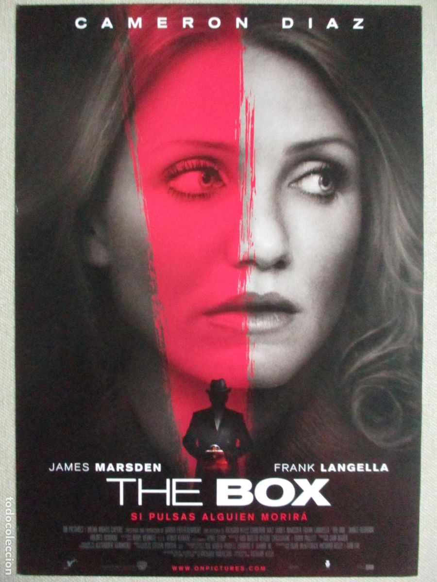Kino: THE BOX. GUIA ORIGINAL ESTRENO. PEDIDO MINIMO EN GUIAS 10 EUROS.