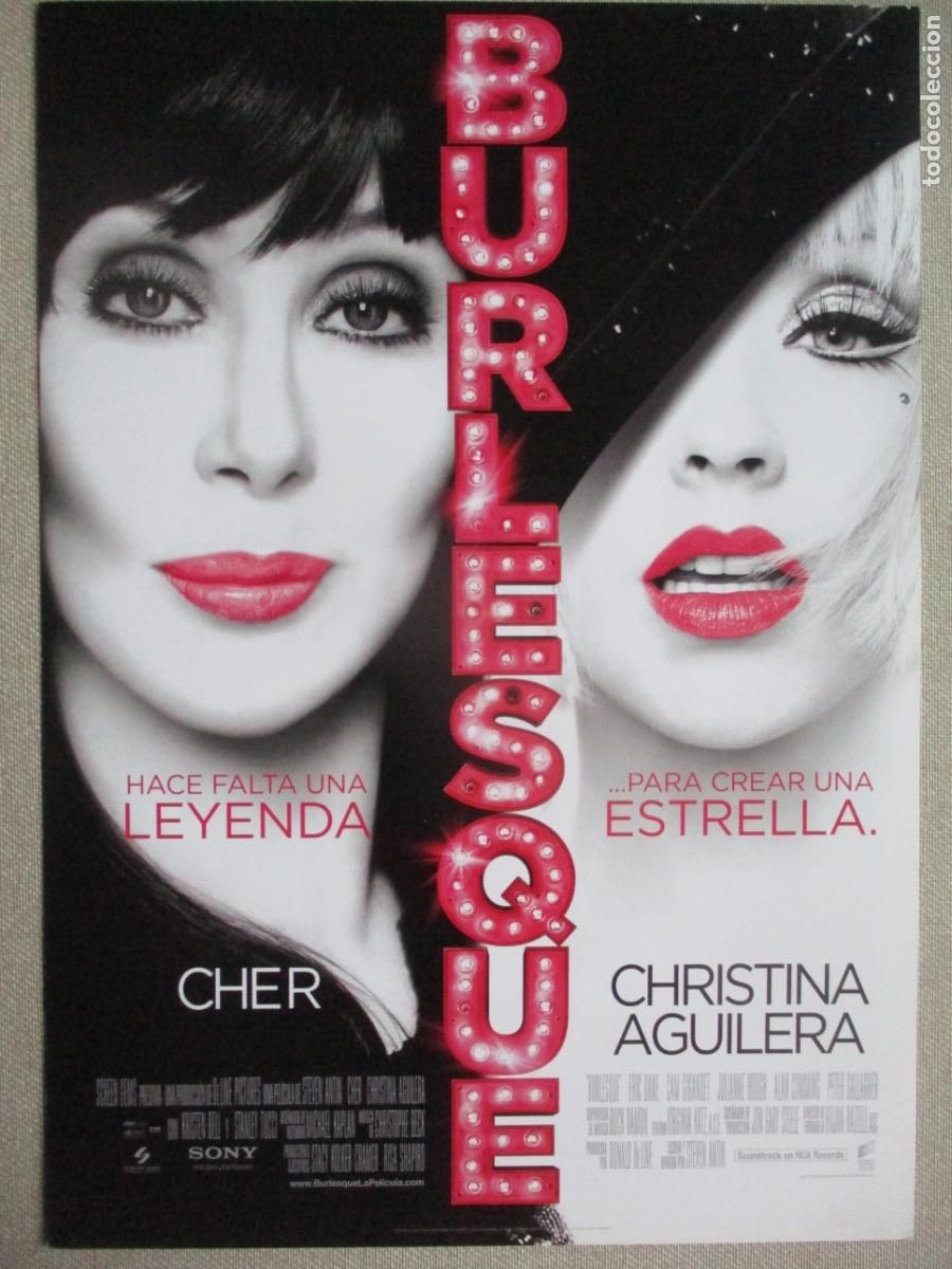 Cinema: BURLESQUE. GUIA ORIGINAL ESTRENO. PEDIDO MINIMO EN GUIAS 10 EUROS.