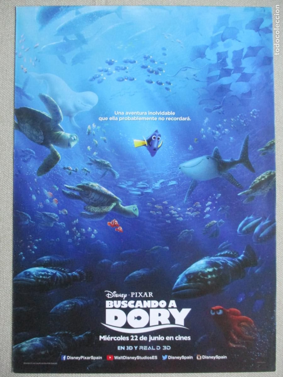 Cinema: BUSCANDO A DORY. GUIA ORIGINAL ESTRENO. PEDIDO MINIMO EN GUIAS 10 EUROS.