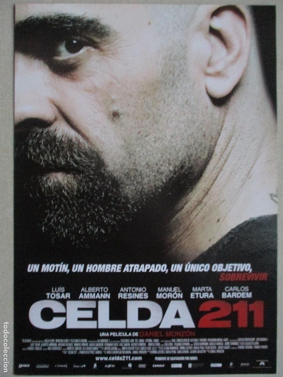 Kino: CELDA 211. GUIA ORIGINAL ESTRENO. PEDIDO MINIMO EN GUIAS 10 EUROS.