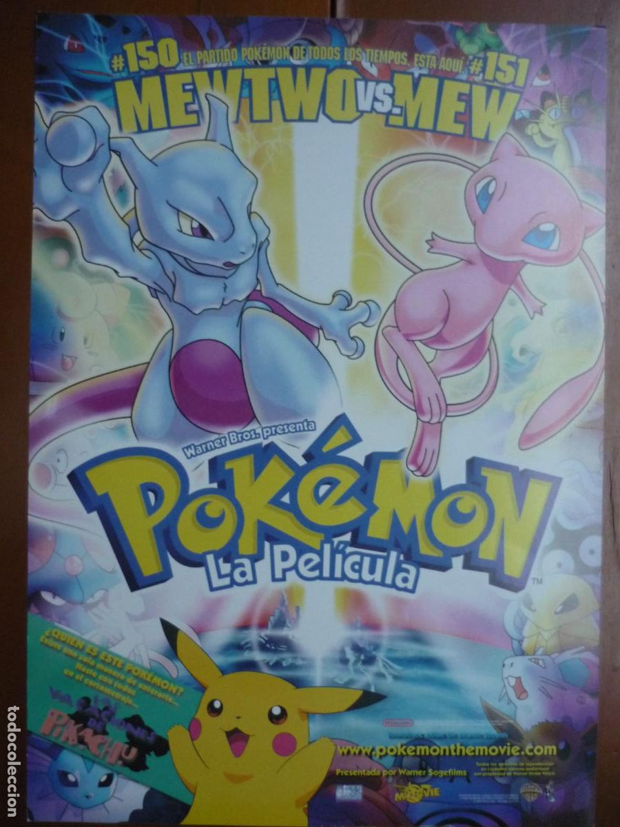Cine: pokemon la pelicula - guia publicitaria original - pikachu meowth