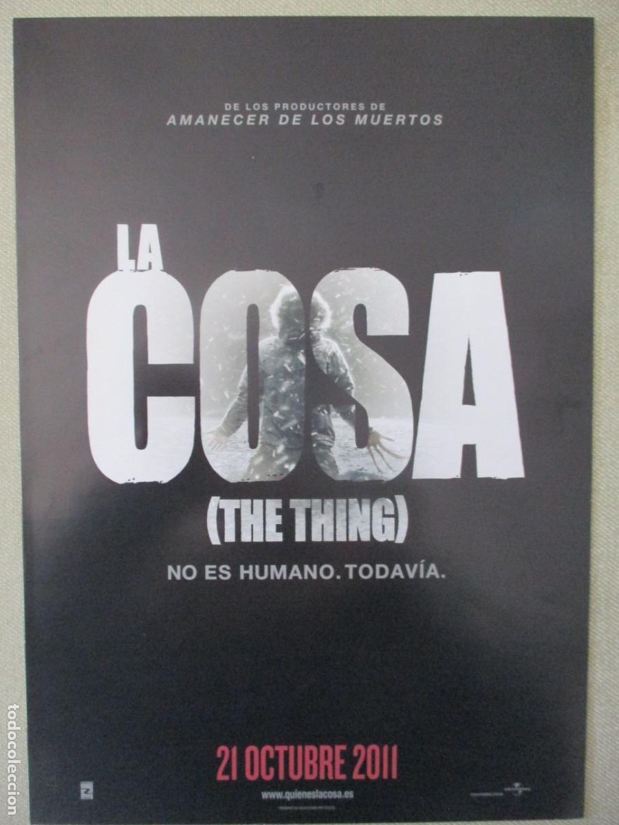 Cinema: LA COSA. GUIA ORIGINAL ESTRENO. PEDIDO MINIMO EN GUIAS 10 EUROS.