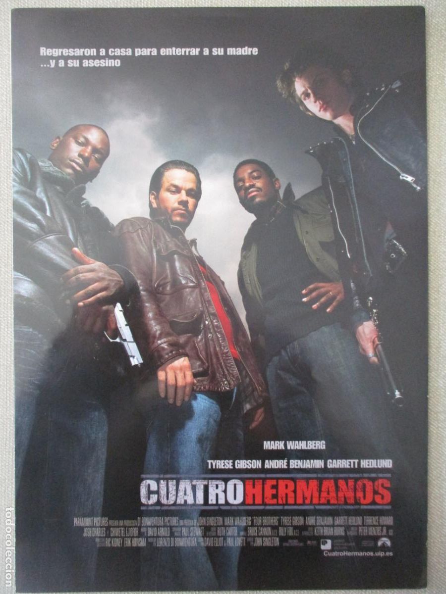Kino: CUATRO HERMANOS. GUIA ORIGINAL ESTRENO. PEDIDO MINIMO EN GUIAS 10 EUROS.