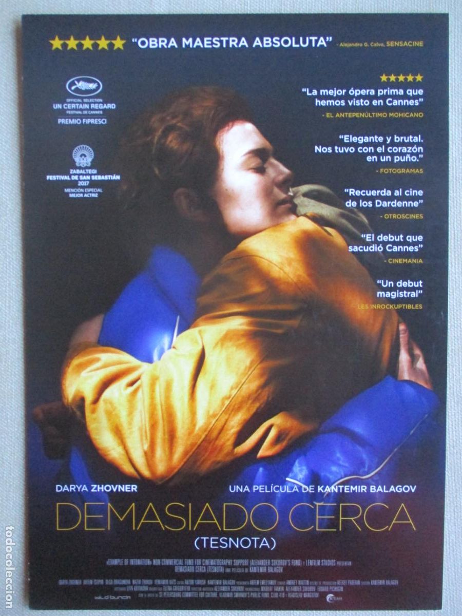 Cinema: DEMASIADO CERCA. GUIA ORIGINAL ESTRENO. PEDIDO MINIMO EN GUIAS 10 EUROS.