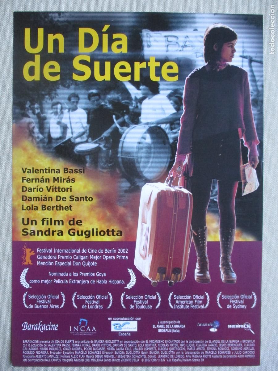 Cinema: UN DIA DE SUERTE. GUIA ORIGINAL ESTRENO. PEDIDO MINIMO EN GUIAS 10 EUROS.