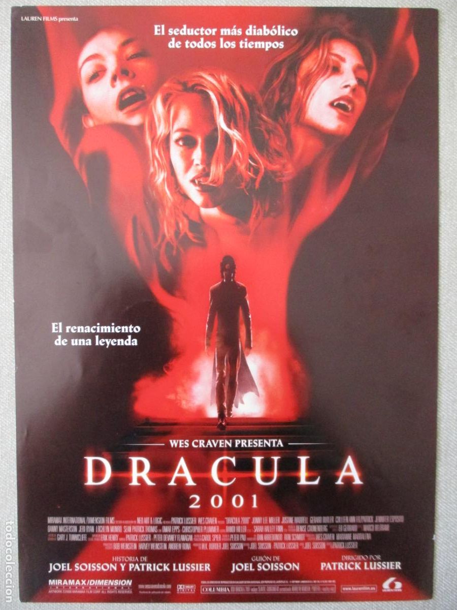 Cine: DRACULA 2001. GUIA ORIGINAL ESTRENO. PEDIDO MINIMO EN GUIAS 10 EUROS.