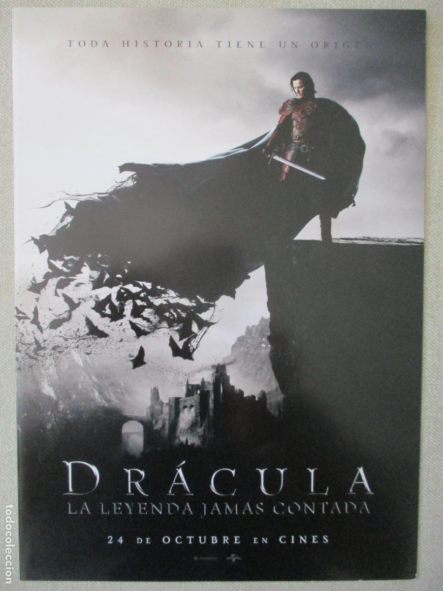 Cine: DRACULA, LA LEYENDA JAMAS CONTADA. GUIA ORIGINAL ESTRENO. PEDIDO MINIMO EN GUIAS 10 EUROS.