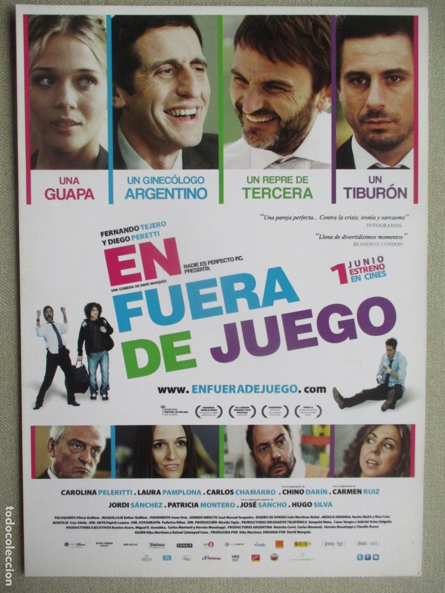 Cinema: EN FUERA DE JUEGO. GUIA ORIGINAL ESTRENO. PEDIDO MINIMO EN GUIAS 10 EUROS.