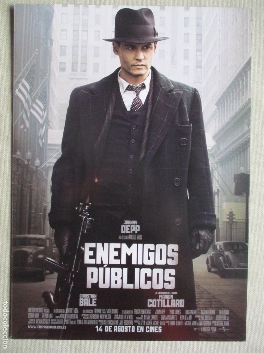 Cinema: ENEMIGOS PUBLICOS. GUIA ORIGINAL ESTRENO. PEDIDO MINIMO EN GUIAS 10 EUROS.