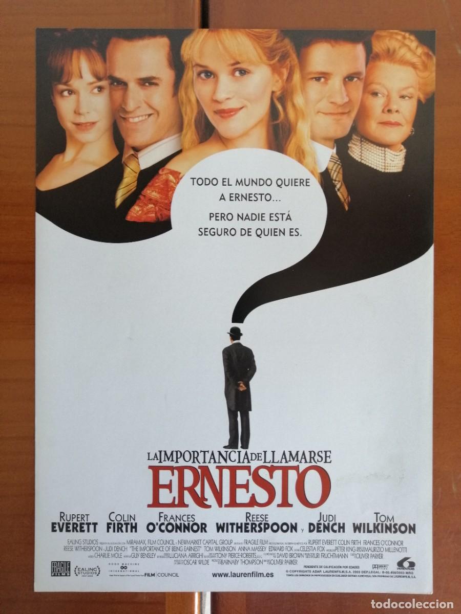 Cine: G6163 LA IMPORTANCIA DE LLAMARSE ERNESTO-SENCILLO