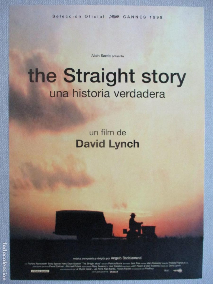 Cinema: UNA HISTORIA VERDADERA. GUIA ORIGINAL ESTRENO. PEDIDO MINIMO EN GUIAS 10 EUROS.