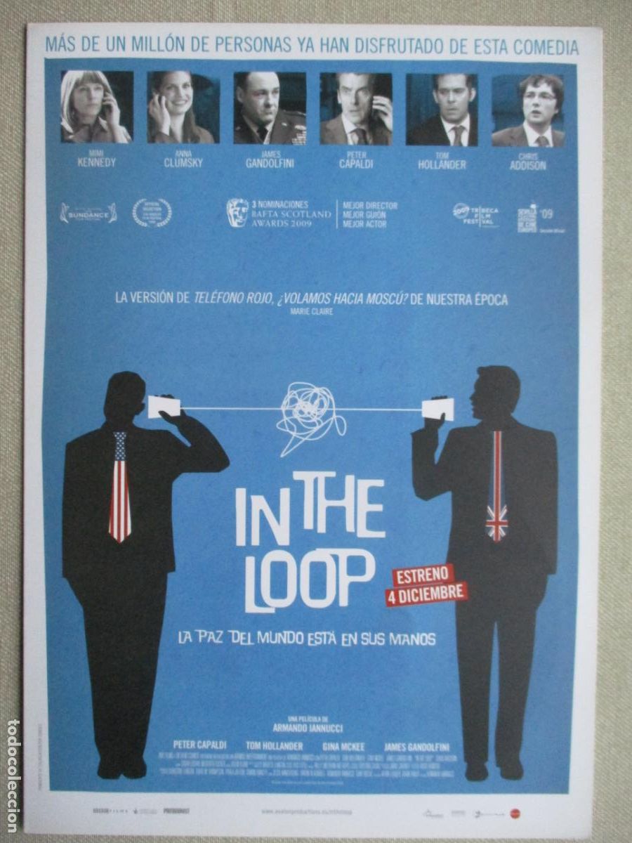 Cinema: IN THE LOOP. GUIA ORIGINAL ESTRENO. PEDIDO MINIMO EN GUIAS 10 EUROS.