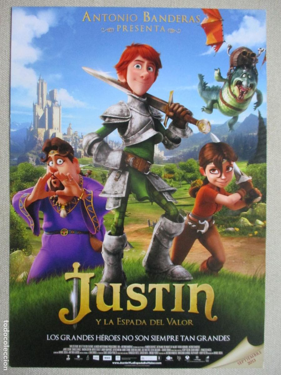 Cine: JUSTIN Y LA ESPADA DEL VALOR. GUIA ORIGINAL ESTRENO. PEDIDO MINIMO EN GUIAS 10 EUROS.