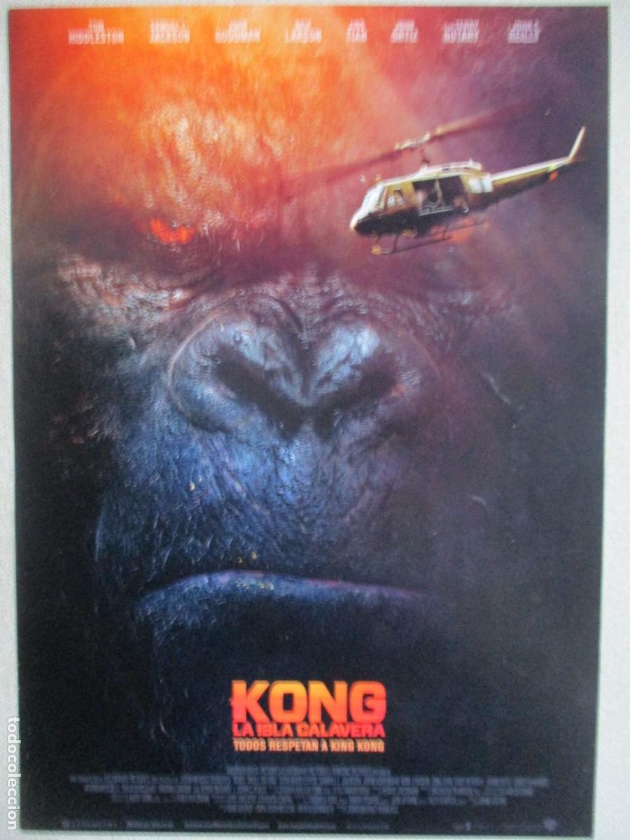 Kino: KONG LA ISLA CALAVERA. GUIA ORIGINAL ESTRENO. PEDIDO MINIMO EN GUIAS 10 EUROS.