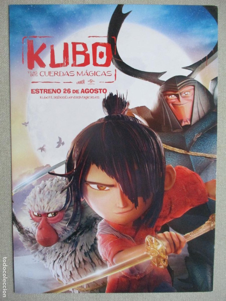 Kino: KUBO Y LAS DOS CUERDAS MAGICAS. GUIA ORIGINAL ESTRENO. PEDIDO MINIMO EN GUIAS 10 EUROS.