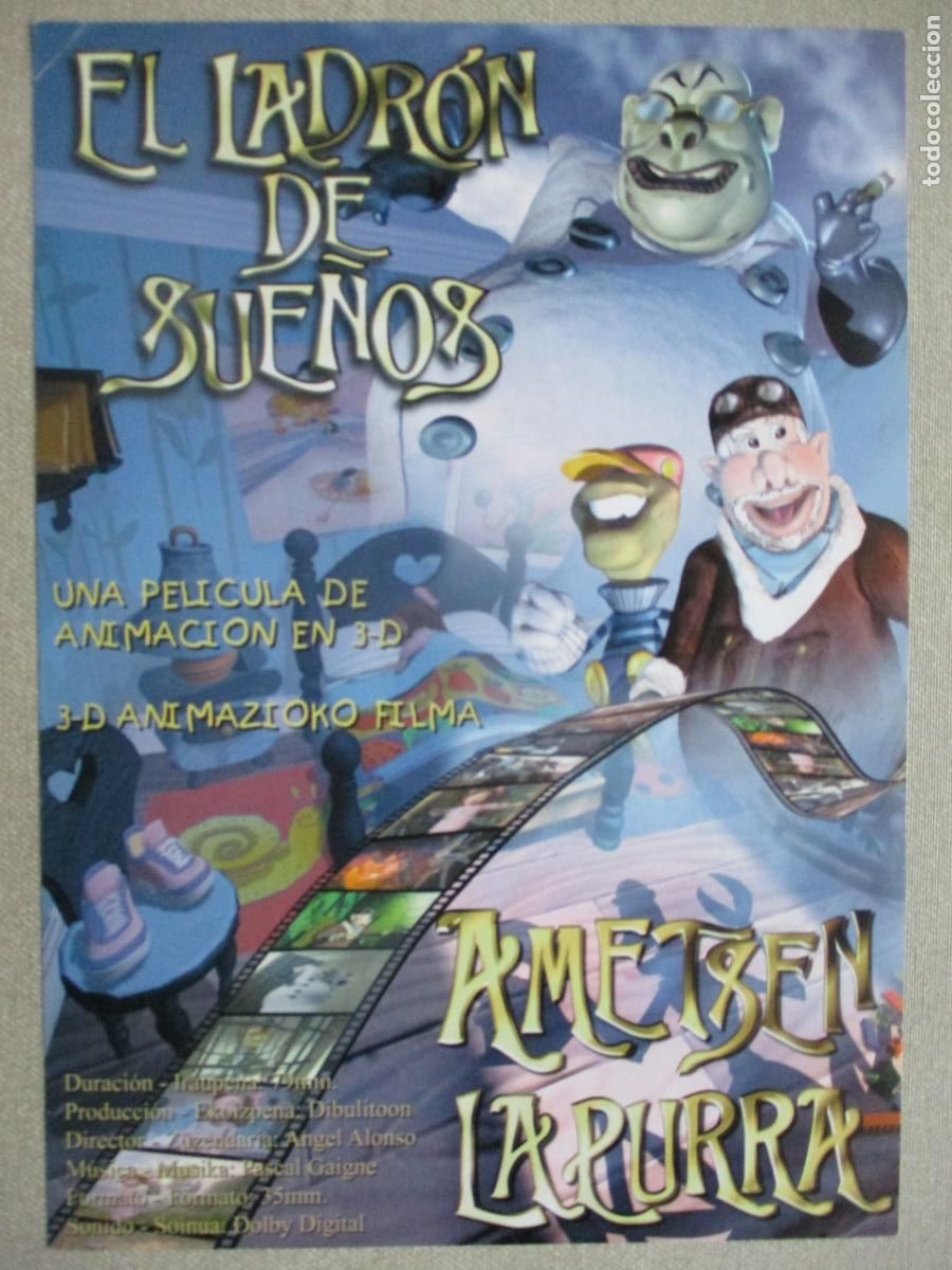 Kino: EL LADRON DE SUE&Ntilde;OS. GUIA ORIGINAL ESTRENO. PEDIDO MINIMO EN GUIAS 10 EUROS.