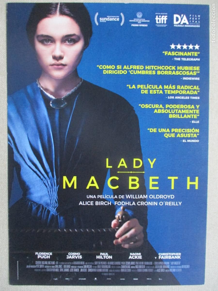 Kino: LADY MACBETH. GUIA ORIGINAL ESTRENO. PEDIDO MINIMO EN GUIAS 10 EUROS.